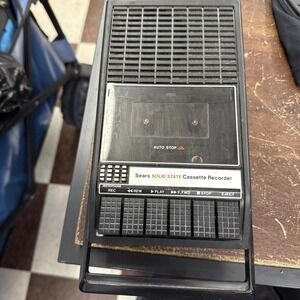 Vintage Sears Solid State Cassette Recorder Radio Tested With Batteries No Cord